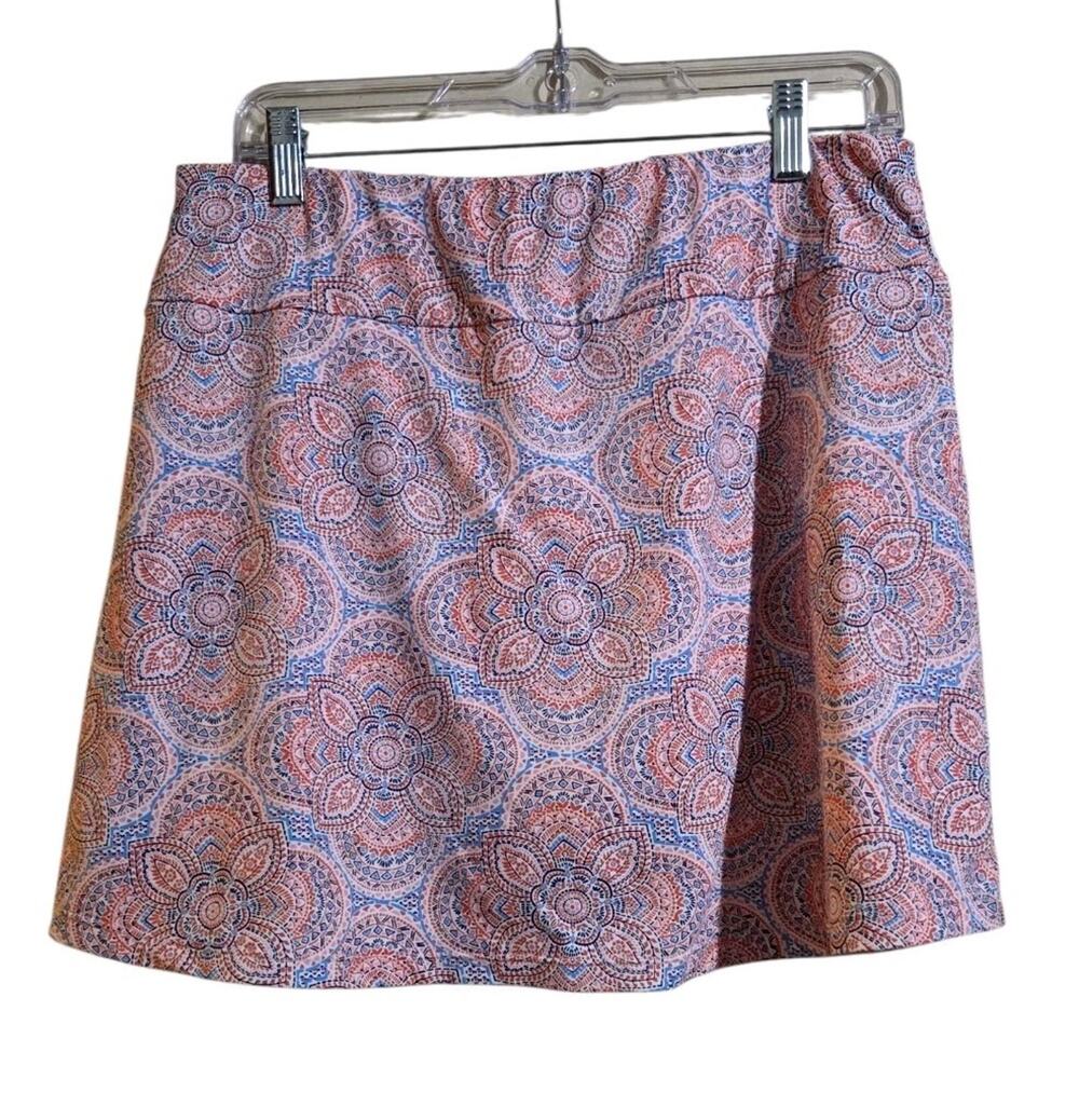 Tori Richard Skort Women's L Medallion Print Golf Resortwear Vacation Pickleball